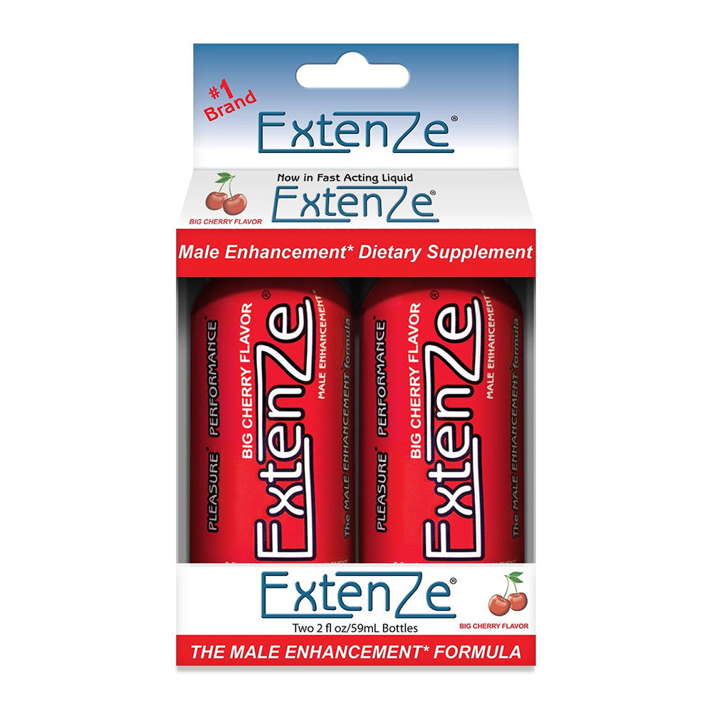 Extenze Original Formula Male Enhancement Formula, Liquid Cherry, 2 Ea